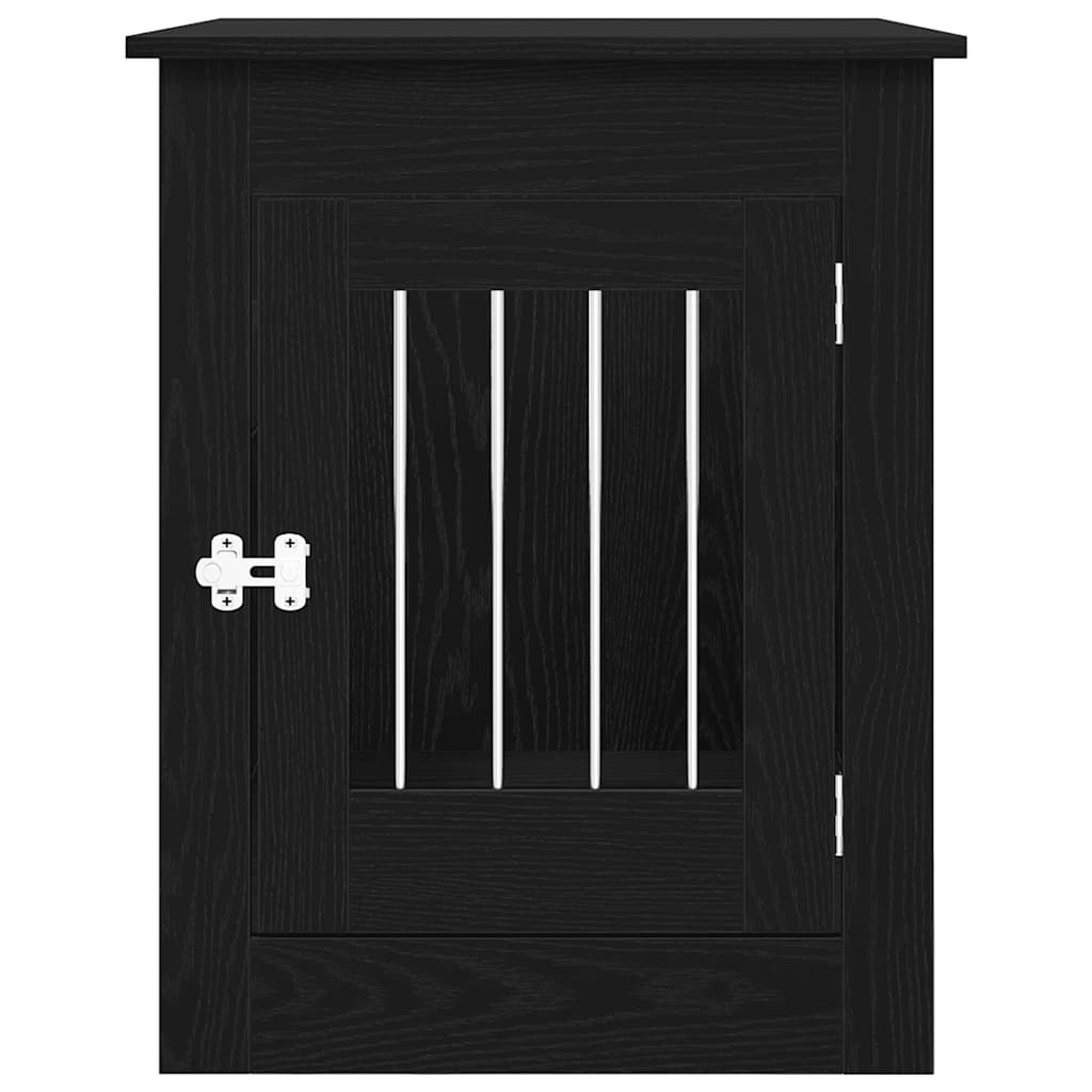 vidaXL Cușcă pentru câini, stejar negru, 80x55x68 cm, lemn stratificat vidaXL Cușcă pentru câini, stejar negru, 80x55x68 cm, lemn stratificat