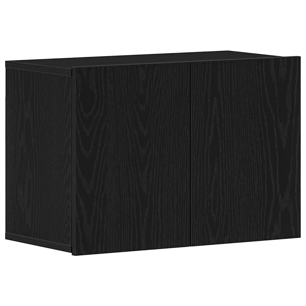 vidaXL Comodă TV din stejar negru 60x30x41 cm, lemn stratificat vidaXL Comodă TV din stejar negru 60x30x41 cm, lemn stratificat