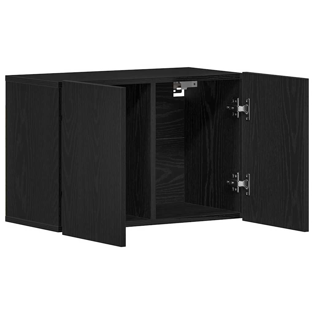 vidaXL Comodă TV din stejar negru 60x30x41 cm, lemn stratificat vidaXL Comodă TV din stejar negru 60x30x41 cm, lemn stratificat