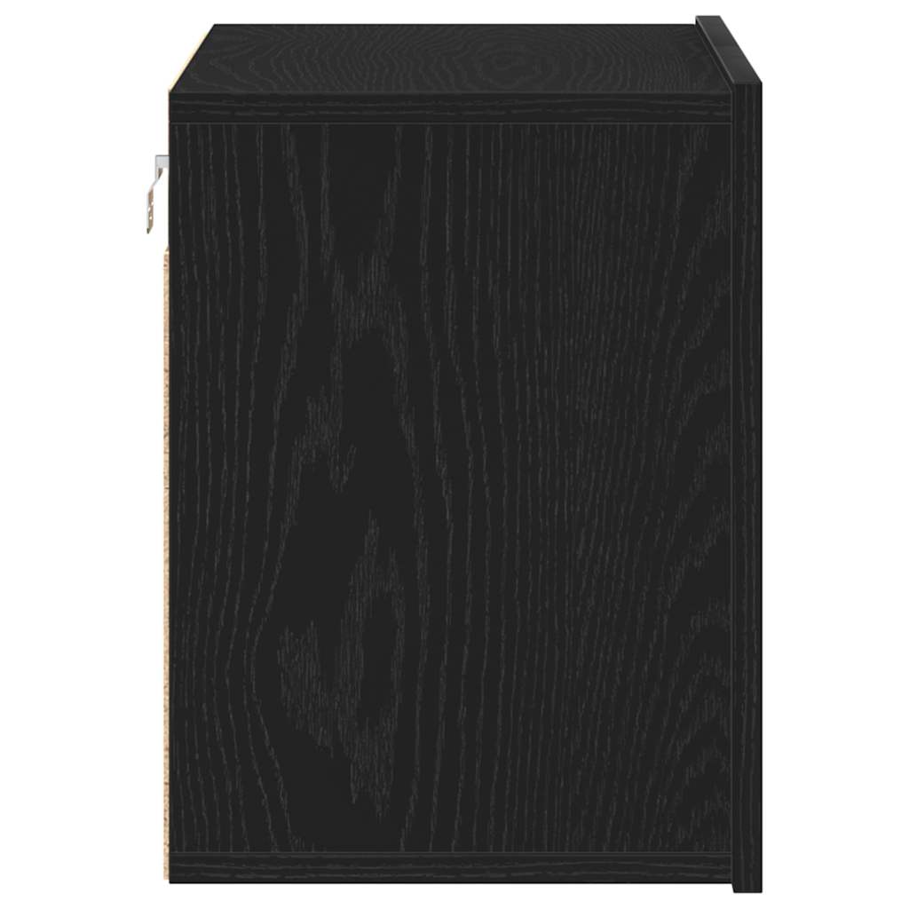 vidaXL Comodă TV din stejar negru 60x30x41 cm, lemn stratificat vidaXL Comodă TV din stejar negru 60x30x41 cm, lemn stratificat