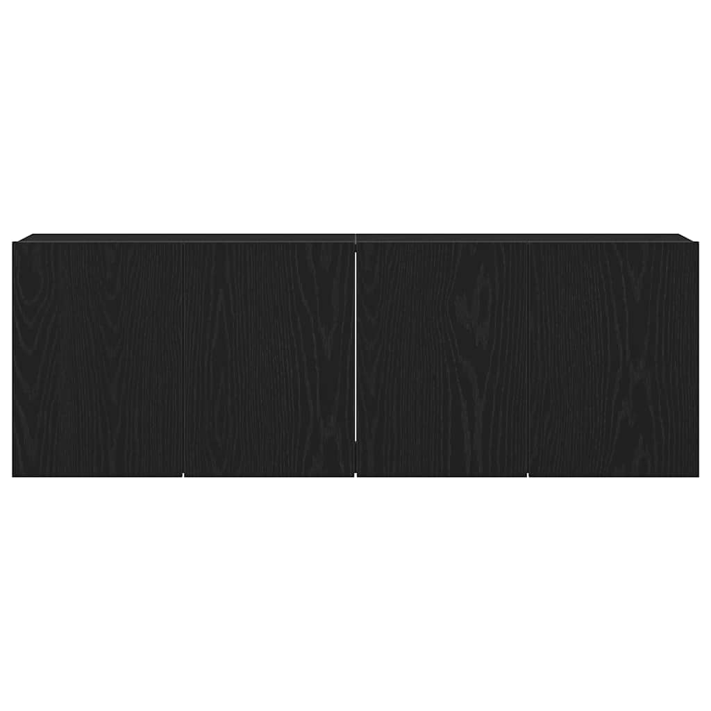 vidaXL Mobilier TV 2 buc., stejar negru, 120x30x41 cm, lemn stratificat