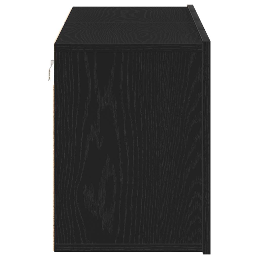 vidaXL Mobilier TV 2 buc., stejar negru, 120x30x41 cm, lemn stratificat