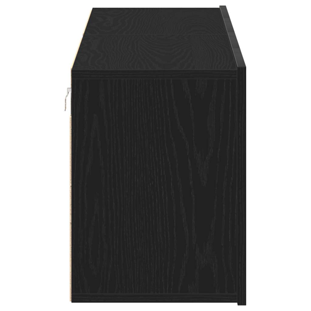 vidaXL Mobilier TV 2 buc., stejar negru, 160x30x41 cm, lemn stratificat