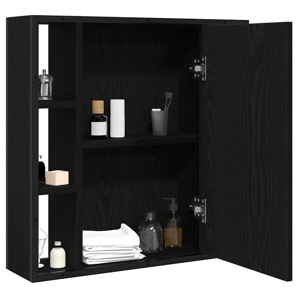 vidaXL Dulap cu oglindă de baie stejar negru 60x16x60cm lemn prelucrat vidaXL Dulap cu oglindă de baie stejar negru 60x16x60cm lemn prelucrat