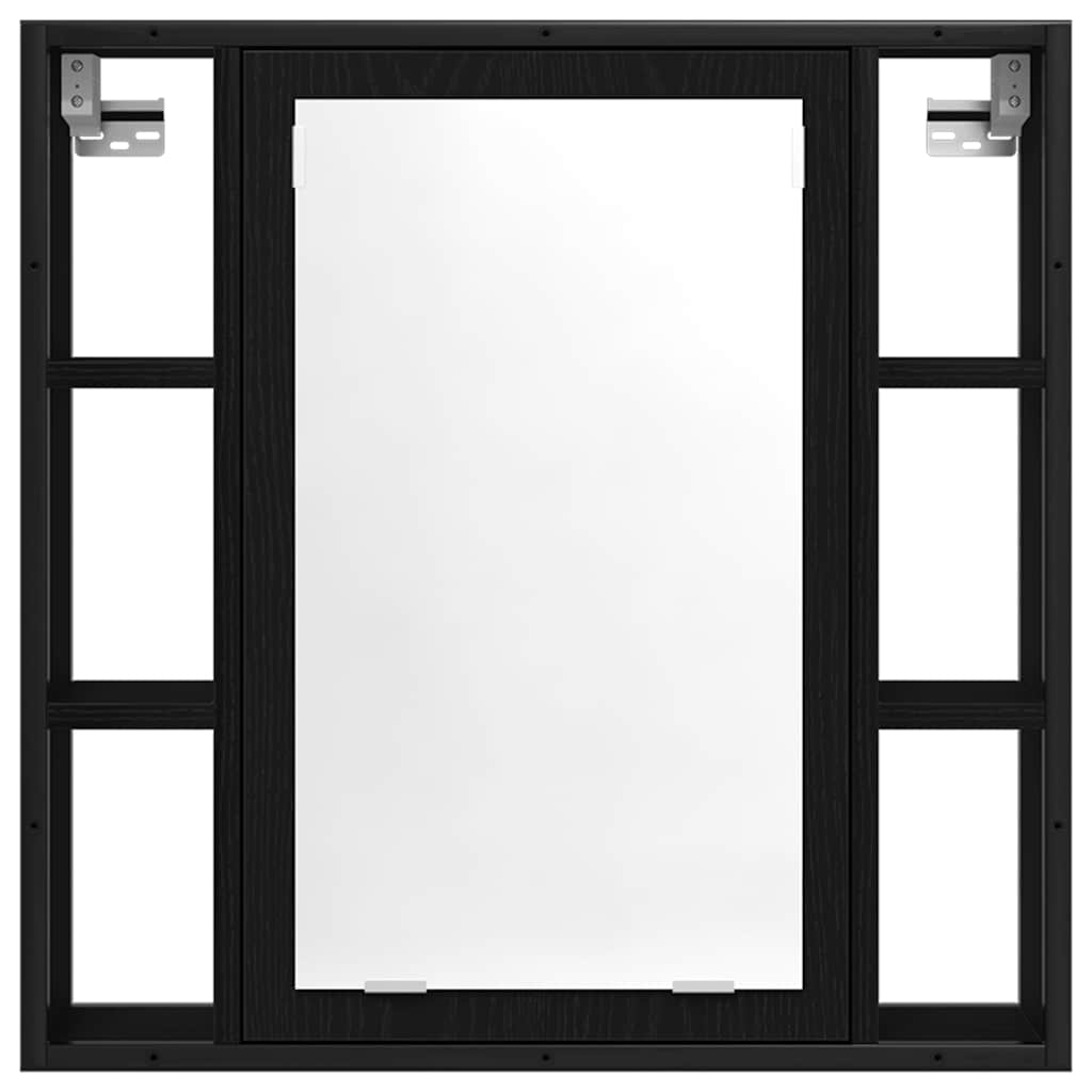 vidaXL Dulap cu oglindă de baie stejar negru 60x16x60cm lemn prelucrat vidaXL Dulap cu oglindă de baie stejar negru 60x16x60cm lemn prelucrat