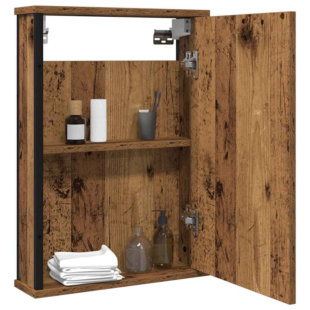 vidaXL Dulap cu oglindă de baie lemn vechi 42x12x60 cm lemn prelucrat vidaXL Dulap cu oglindă de baie lemn vechi 42x12x60 cm lemn prelucrat