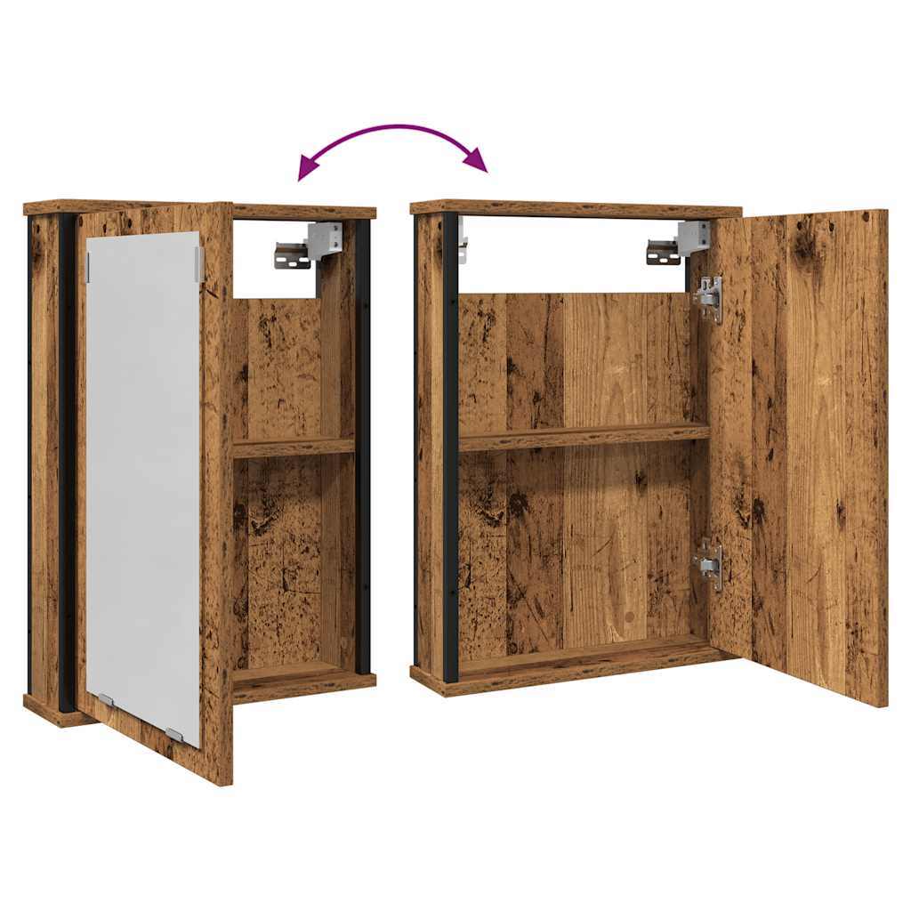 vidaXL Dulap cu oglindă de baie lemn vechi 42x12x60 cm lemn prelucrat vidaXL Dulap cu oglindă de baie lemn vechi 42x12x60 cm lemn prelucrat