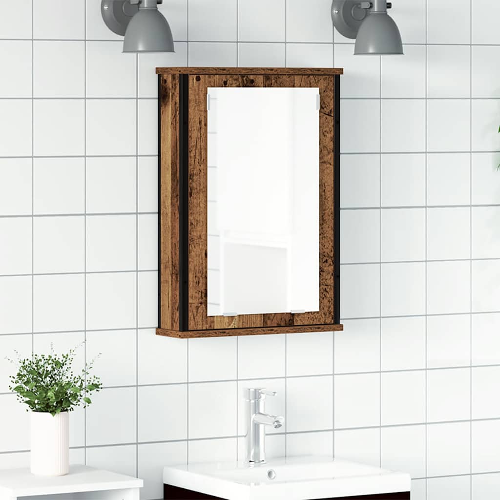 vidaXL Dulap cu oglindă de baie lemn vechi 42x12x60 cm lemn prelucrat vidaXL Dulap cu oglindă de baie lemn vechi 42x12x60 cm lemn prelucrat