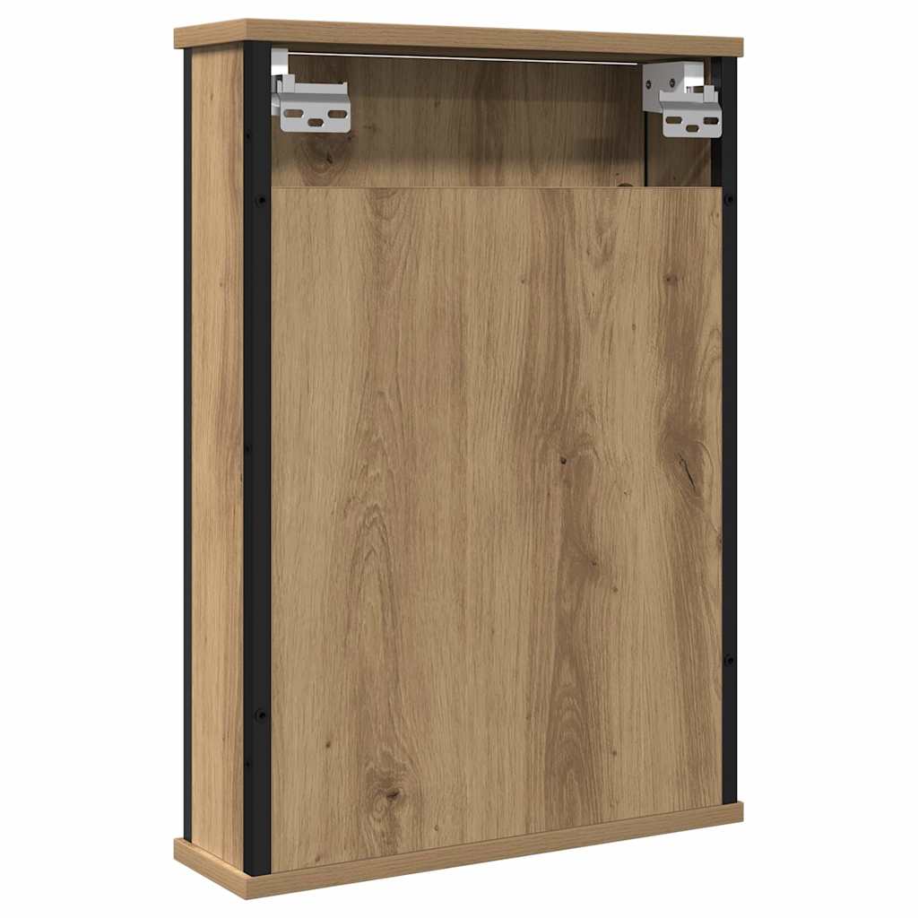 vidaXL Dulap cu oglindă pentru baie Stejar Artisan Lemn prelucrat vidaXL Dulap cu oglindă pentru baie Stejar Artisan Lemn prelucrat