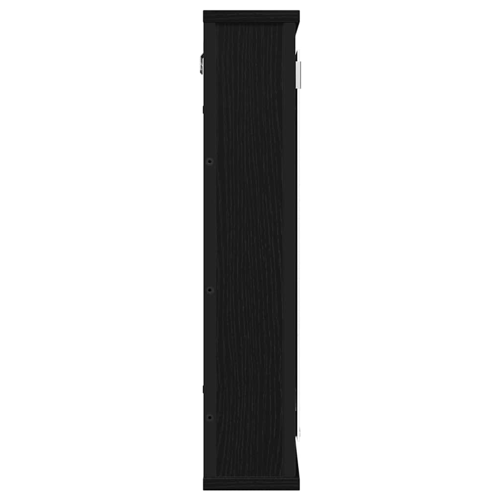 vidaXL Dulap cu oglindă pentru baie stejar negru lemn prelucrat vidaXL Dulap cu oglindă pentru baie stejar negru lemn prelucrat