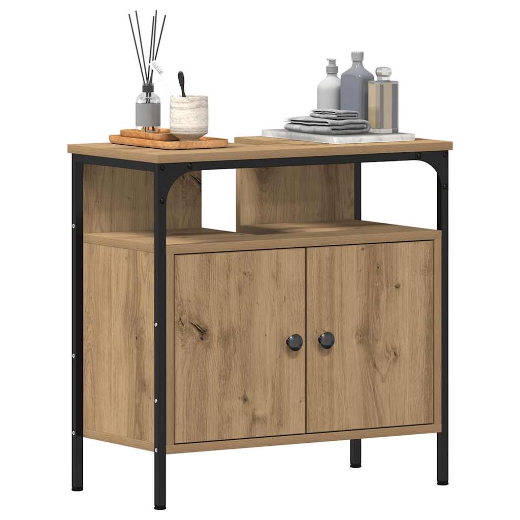 vidaXL Dulap pentru chiuveta de baie Stejar Artisan lemn prelucrat vidaXL Dulap pentru chiuveta de baie Stejar Artisan lemn prelucrat