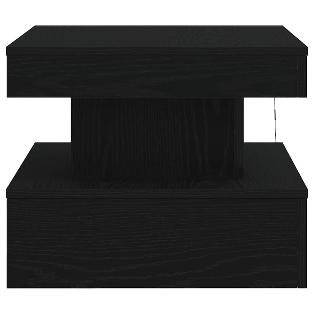 vidaXL Masuta de cafea cu lumini LED Stejar negru 50x50x40 cm vidaXL Masuta de cafea cu lumini LED Stejar negru 50x50x40 cm