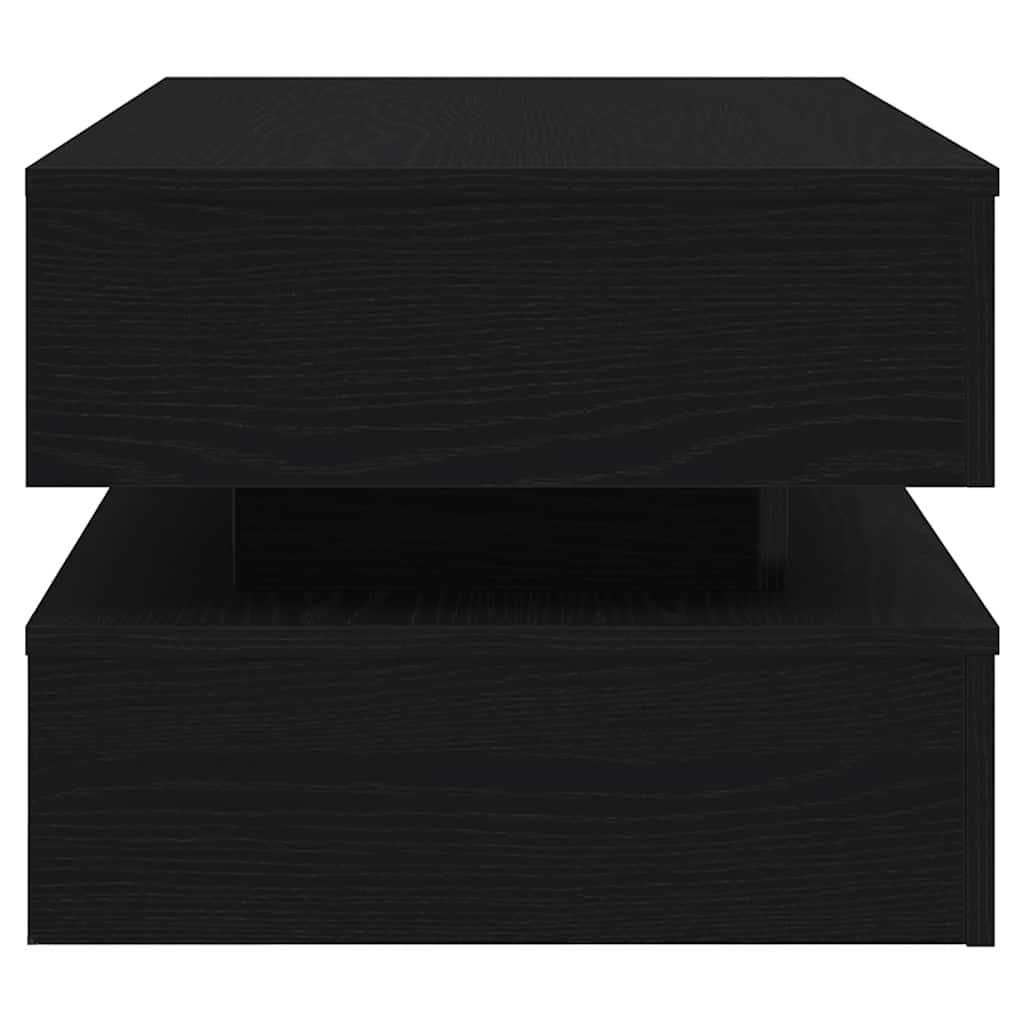 vidaXL Masuta de cafea cu lumini LED Stejar negru 90x50x40 cm vidaXL Masuta de cafea cu lumini LED Stejar negru 90x50x40 cm