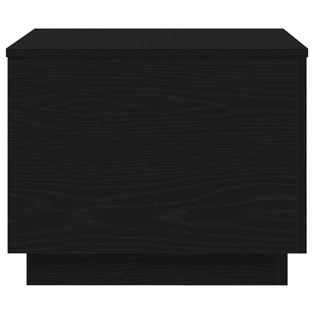 vidaXL Masuta de cafea cu lumini LED Stejar negru 50x50x40 cm vidaXL Masuta de cafea cu lumini LED Stejar negru 50x50x40 cm