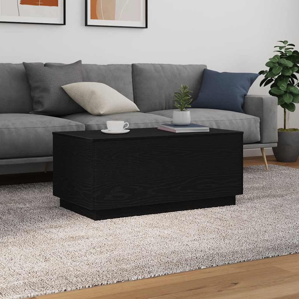 vidaXL Masuta de cafea cu lumini LED Stejar negru 90x50x40 cm vidaXL Masuta de cafea cu lumini LED Stejar negru 90x50x40 cm