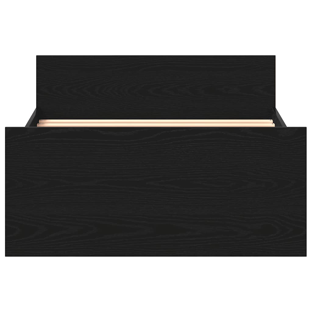 vidaXL Cadru de pat fără saltea Stejar negru 75x190 cm Lemn prelucrat vidaXL Cadru de pat fără saltea Stejar negru 75x190 cm Lemn prelucrat
