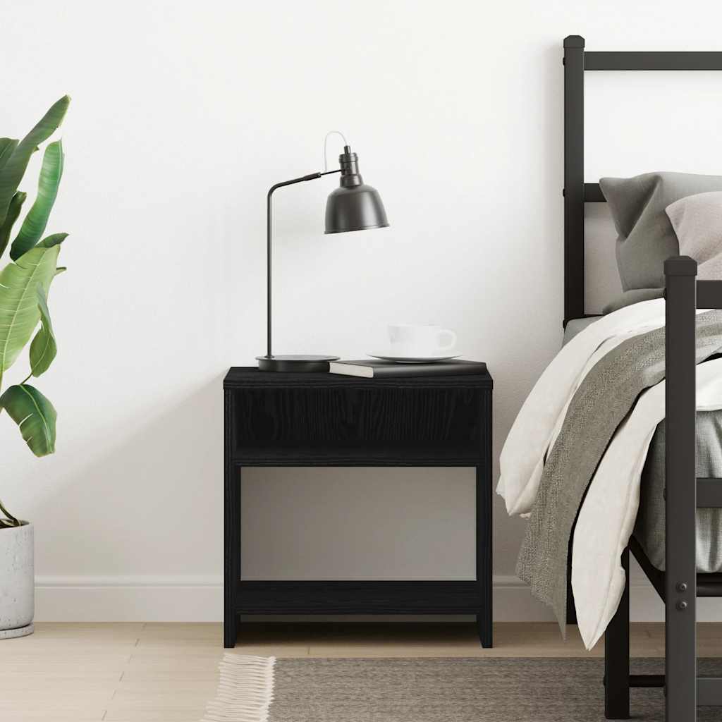 vidaXL Noptiera stejar negru 40x30x40 cm lemn prelucrat