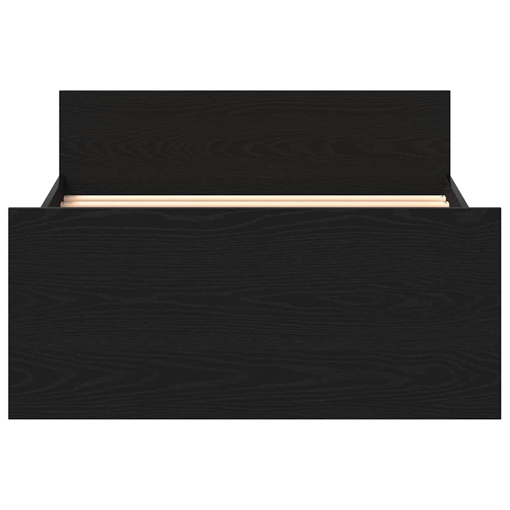 vidaXL Cadru de pat fără saltea Stejar negru 90x200 cm Lemn prelucrat vidaXL Cadru de pat fără saltea Stejar negru 90x200 cm Lemn prelucrat