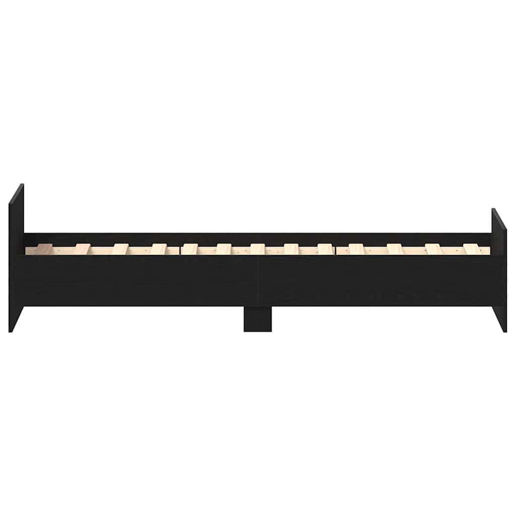 vidaXL Cadru de pat fără saltea Stejar negru 90x200 cm Lemn prelucrat vidaXL Cadru de pat fără saltea Stejar negru 90x200 cm Lemn prelucrat