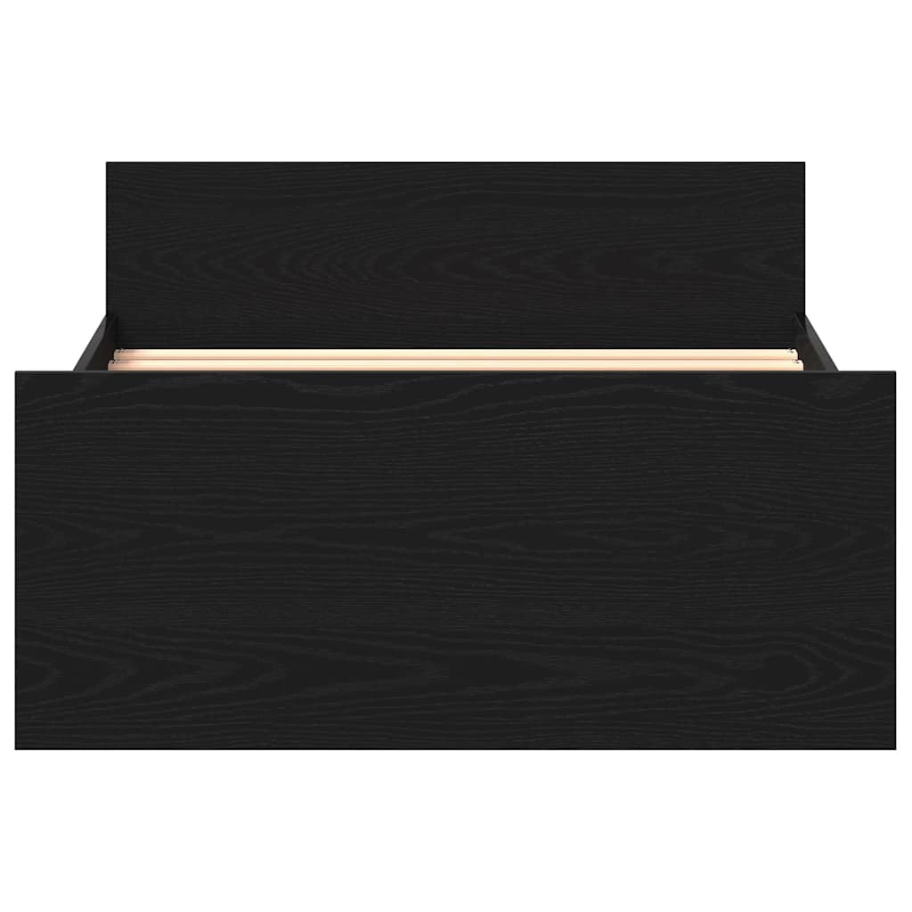 vidaXL Cadru de pat fără saltea Stejar negru 100x200 cm Lemn prelucrat vidaXL Cadru de pat fără saltea Stejar negru 100x200 cm Lemn prelucrat
