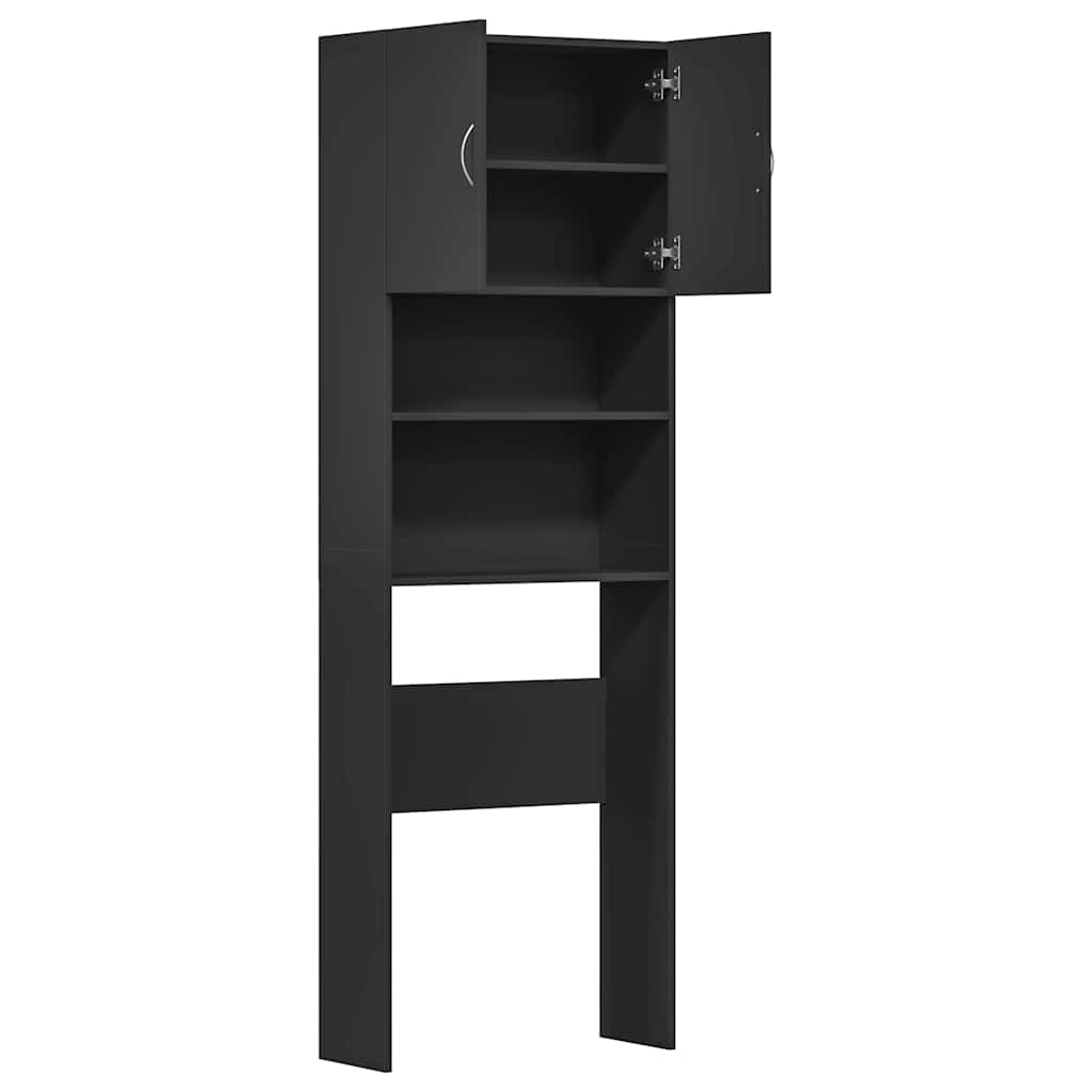 vidaXL Dulap pentru mașină de spălat negru 64x24x190 cm lemn prelucrat