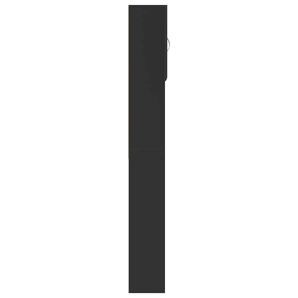 vidaXL Dulap pentru mașină de spălat negru 64x24x190 cm lemn prelucrat
