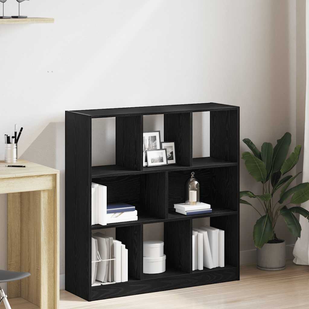 vidaXL Dulap cu cărți stejar negru 97,5x29,5x100 cm lemn prelucrat vidaXL Dulap cu cărți stejar negru 97,5x29,5x100 cm lemn prelucrat