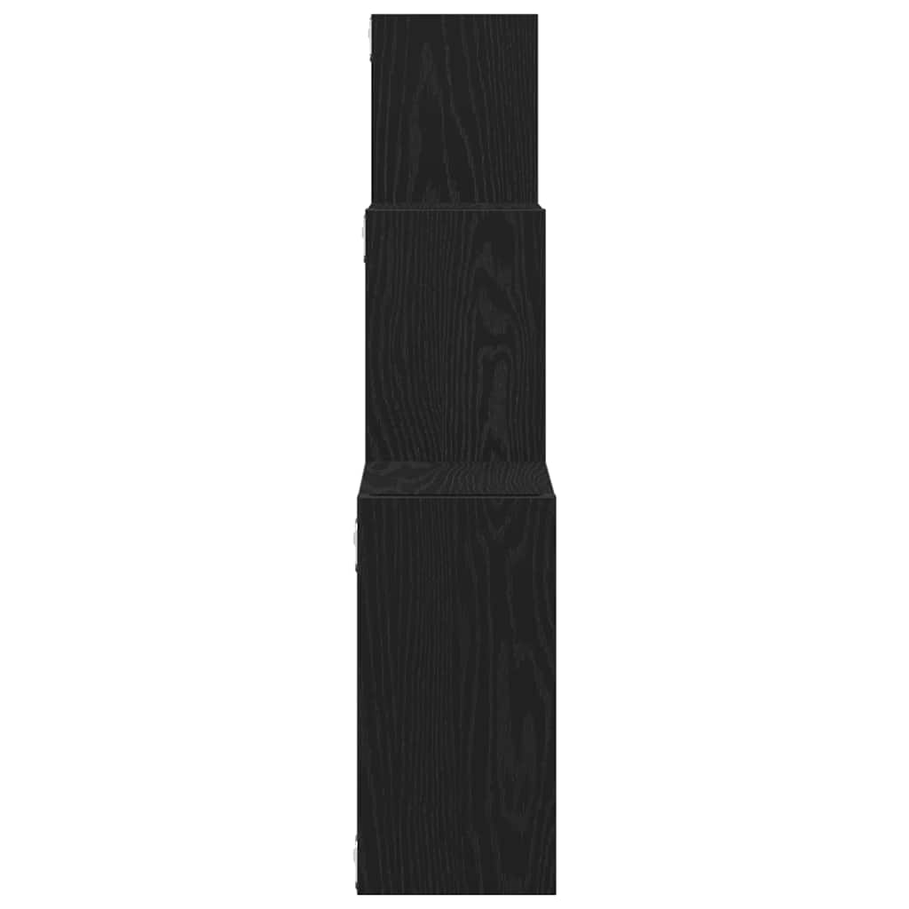 vidaXL Rafturi cub perete, stejar negru, 68x15x68 cm, lemn prelucrat vidaXL Rafturi cub perete, stejar negru, 68x15x68 cm, lemn prelucrat
