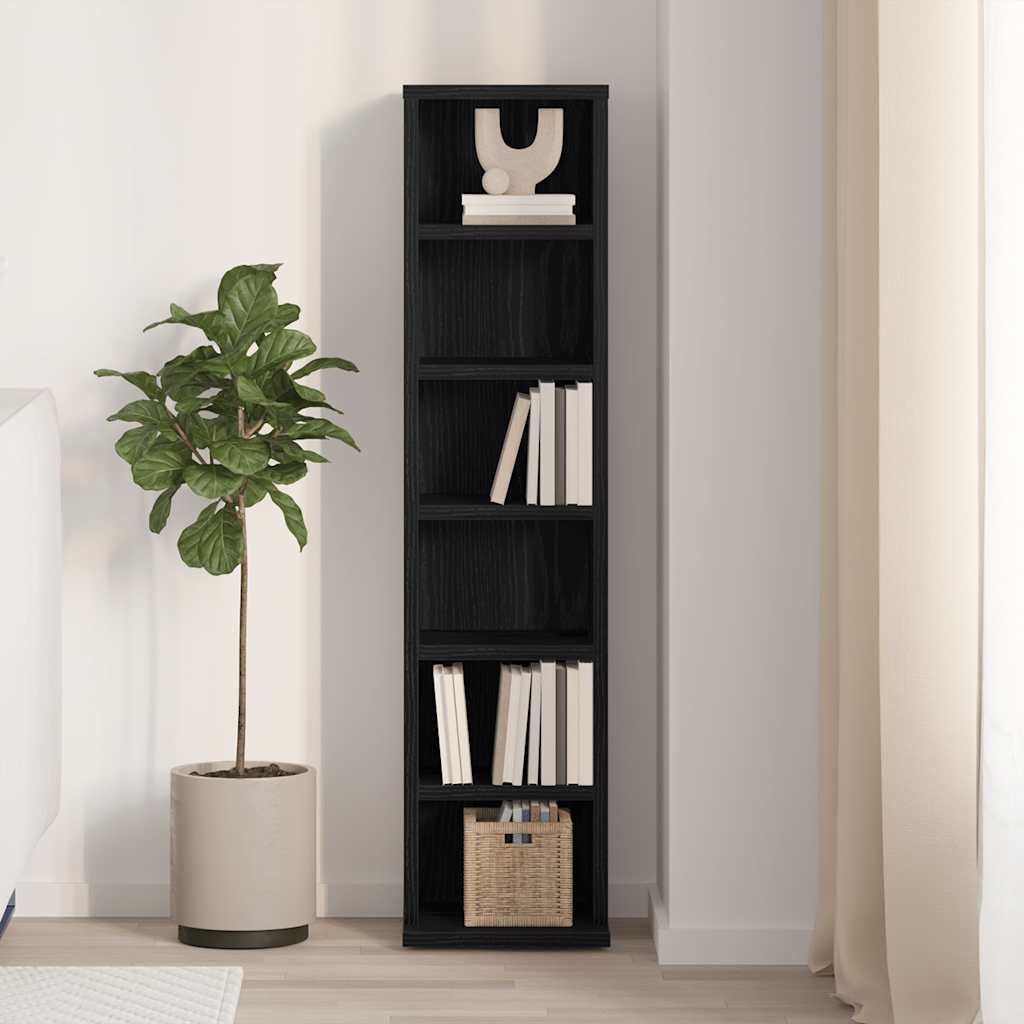vidaXL Dulap CD-uri Stejar negru 21x20x88 cm Lemn prelucrat vidaXL Dulap CD-uri Stejar negru 21x20x88 cm Lemn prelucrat