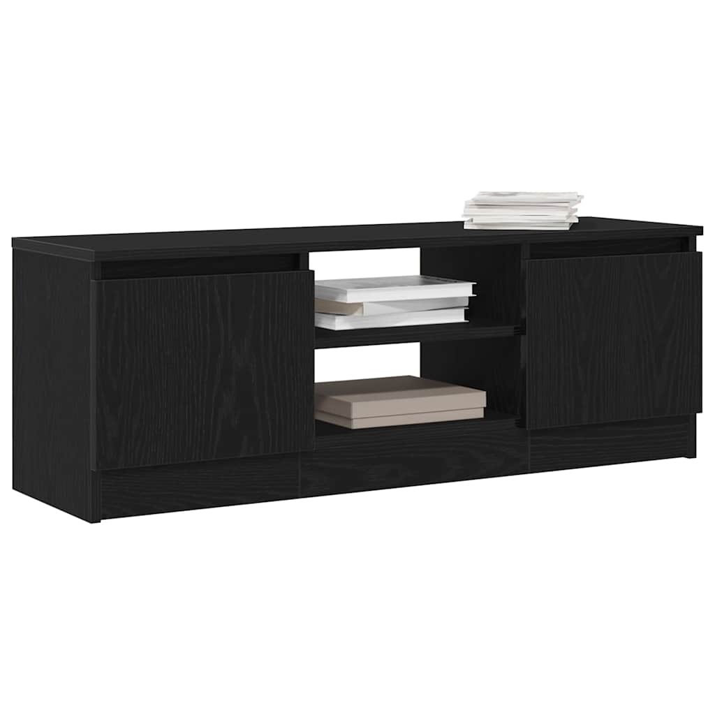 vidaXL Dulap TV Stejar Negru 102x30x36 cm Lemn prelucrat