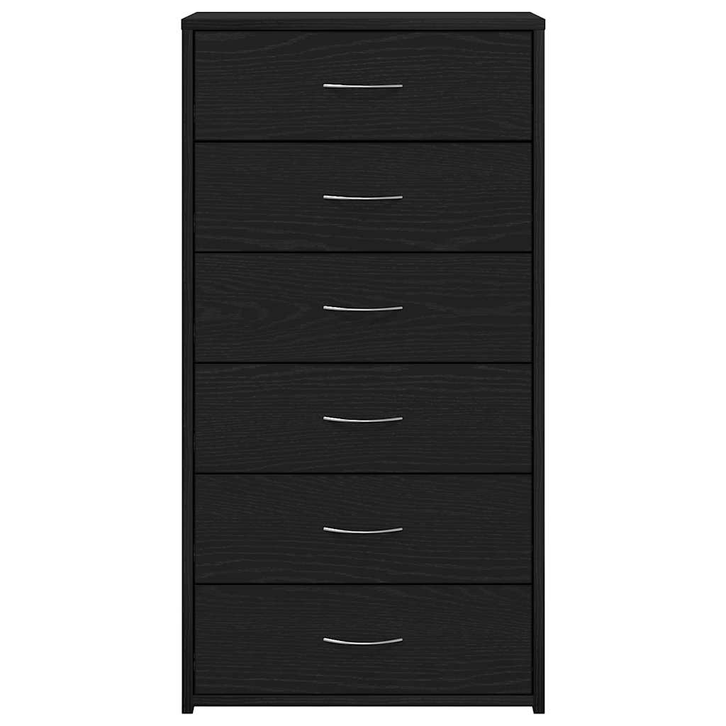 vidaXL Bufetă cu 6 sertare Stejar negru 50x34x96 cm Lemn prelucrat vidaXL Bufetă cu 6 sertare Stejar negru 50x34x96 cm Lemn prelucrat