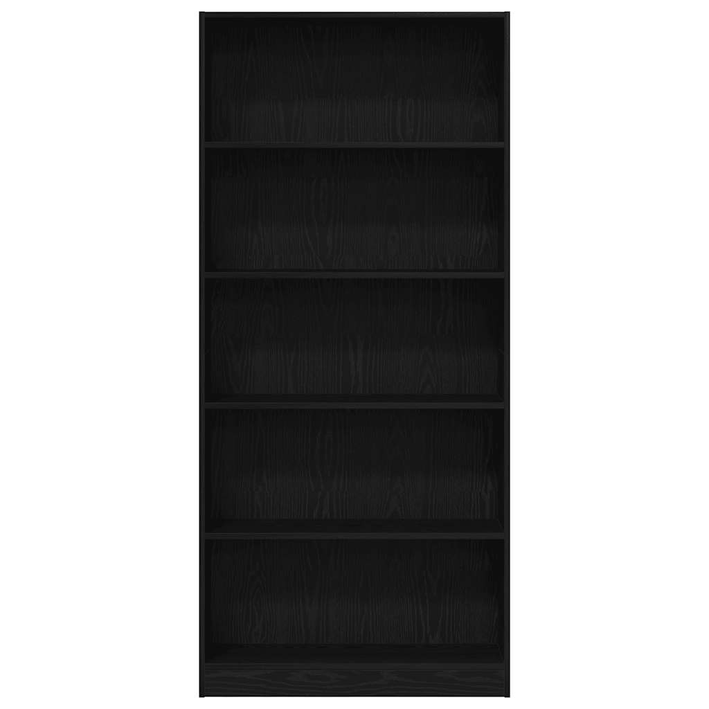 vidaXL Bibliotecă Stejar negru 80x24x176 cm Lemn prelucrat vidaXL Bibliotecă Stejar negru 80x24x176 cm Lemn prelucrat