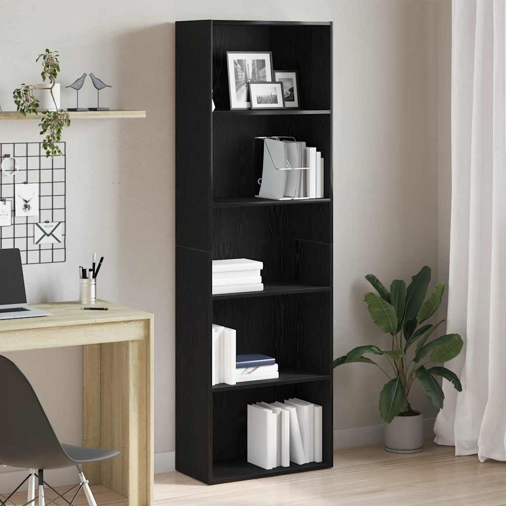 vidaXL Bibliotecă Stejar negru 60x30x189 cm Lemn prelucrat vidaXL Bibliotecă Stejar negru 60x30x189 cm Lemn prelucrat