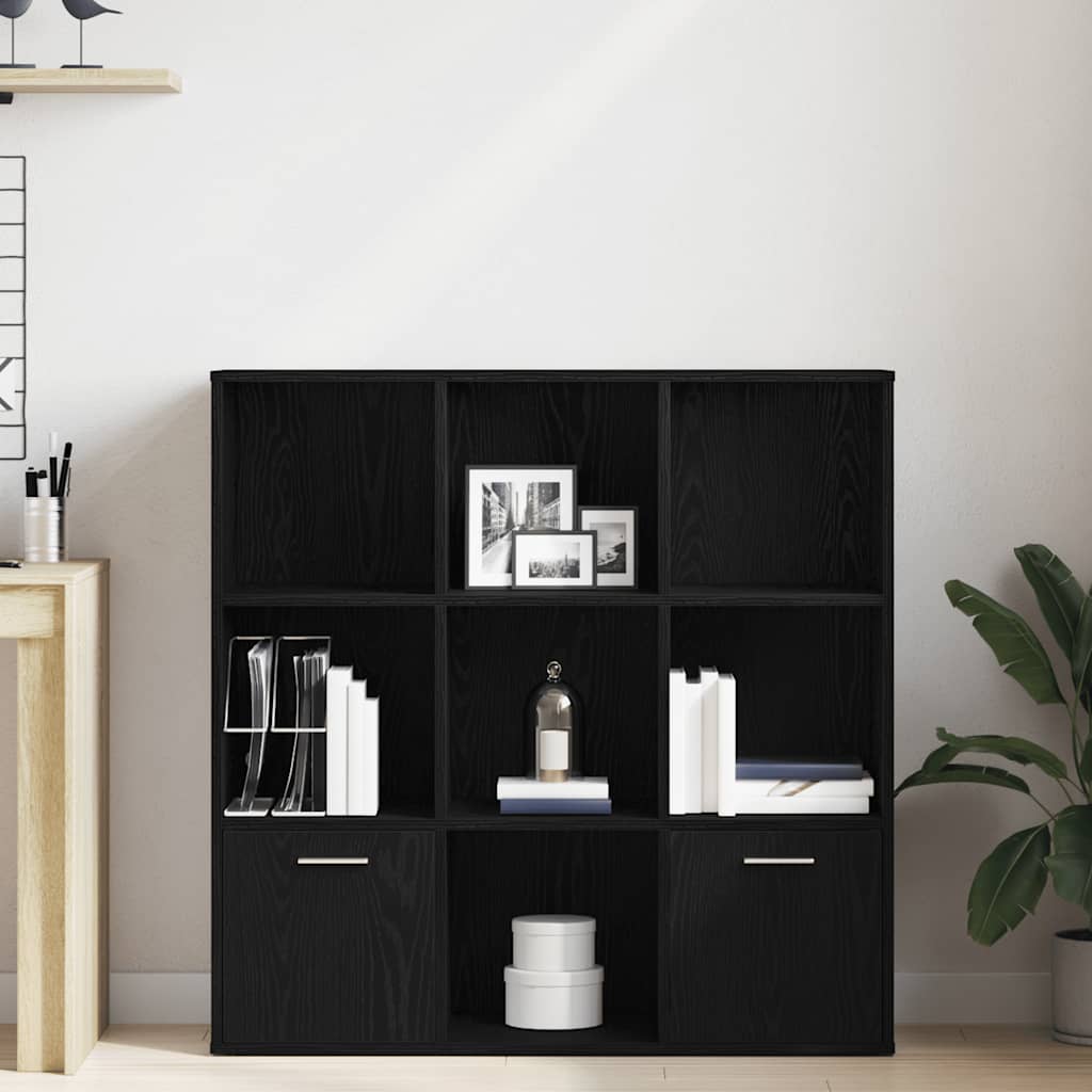 vidaXL Bibliotecă, stejar negru, 98x29x97,5 cm, lemn prelucrat vidaXL Bibliotecă, stejar negru, 98x29x97,5 cm, lemn prelucrat