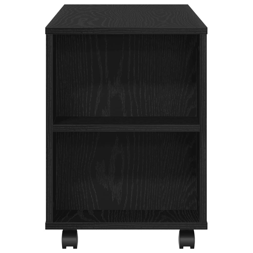 vidaXL Dulap TV cu roți stejar negru 102x34,5x43 cm lemn prelucrat vidaXL Dulap TV cu roți stejar negru 102x34,5x43 cm lemn prelucrat