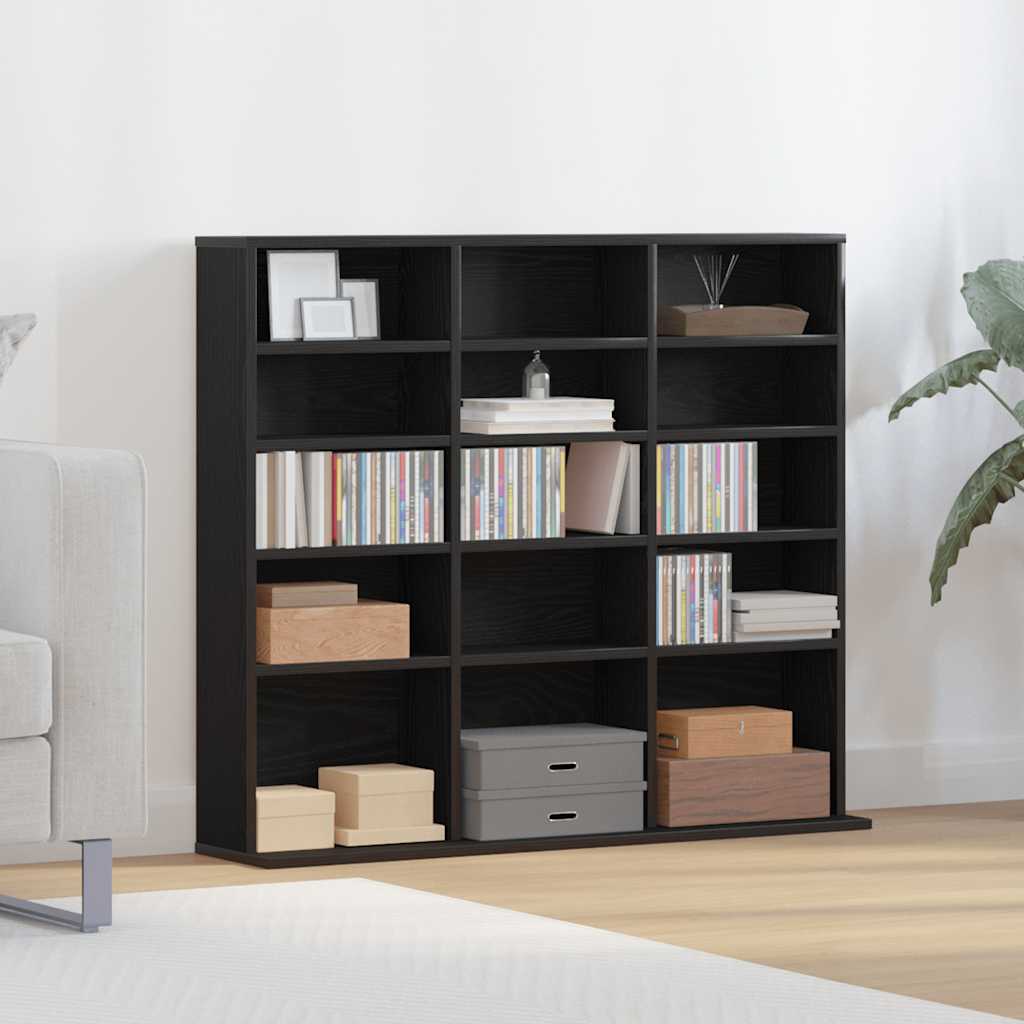 vidaXL Dulap pentru CD-uri, stejar negru, 100x23x89,5 cm vidaXL Dulap pentru CD-uri, stejar negru, 100x23x89,5 cm