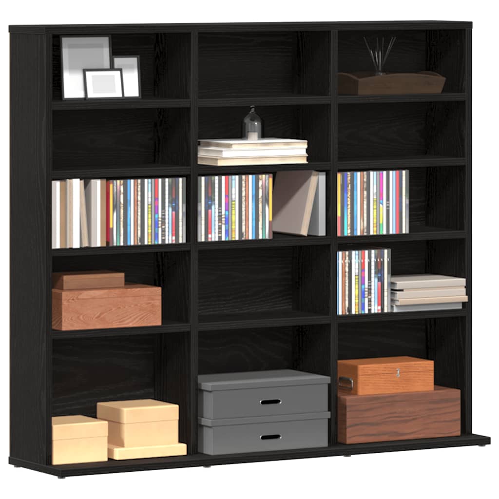 vidaXL Dulap pentru CD-uri, stejar negru, 100x23x89,5 cm vidaXL Dulap pentru CD-uri, stejar negru, 100x23x89,5 cm
