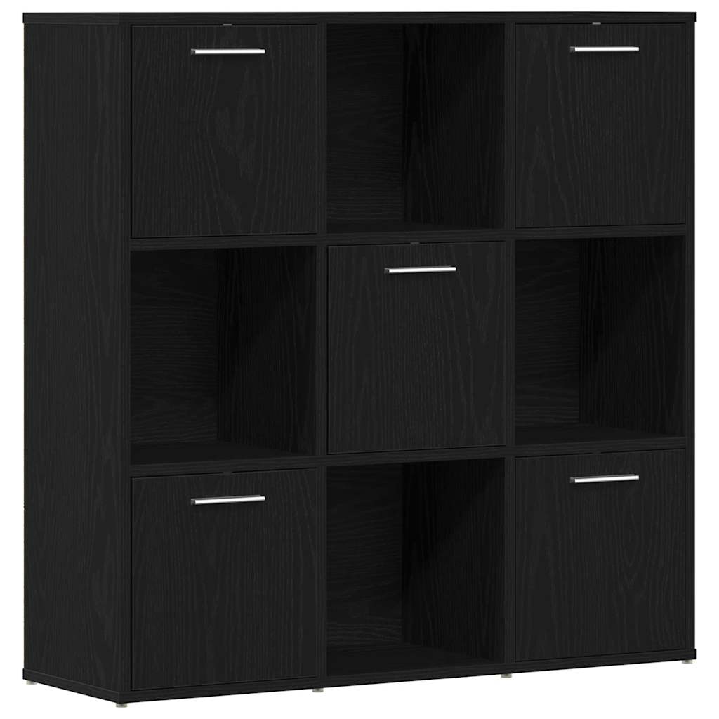 vidaXL Bibliotecă, stejar negru, 90x28x90 cm, lemn prelucrat vidaXL Bibliotecă, stejar negru, 90x28x90 cm, lemn prelucrat