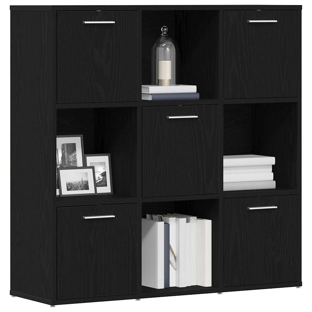 vidaXL Bibliotecă, stejar negru, 90x28x90 cm, lemn prelucrat vidaXL Bibliotecă, stejar negru, 90x28x90 cm, lemn prelucrat