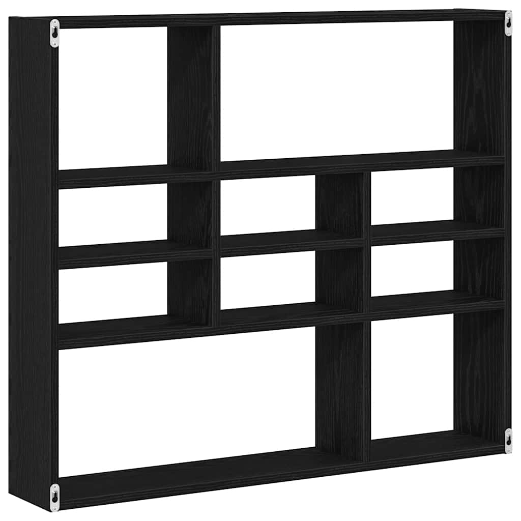 vidaXL Raft de perete, stejar negru, 90x16x78 cm, lemn prelucrat vidaXL Raft de perete, stejar negru, 90x16x78 cm, lemn prelucrat