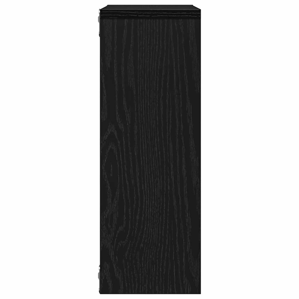vidaXL Raft de perete Stejar negru 45x16x45 cm Lemn prelucrat