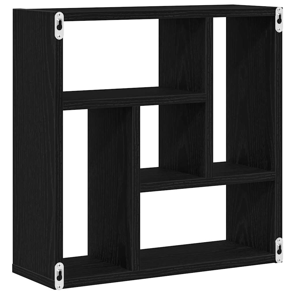 vidaXL Raft de perete Stejar negru 45x16x45 cm Lemn prelucrat