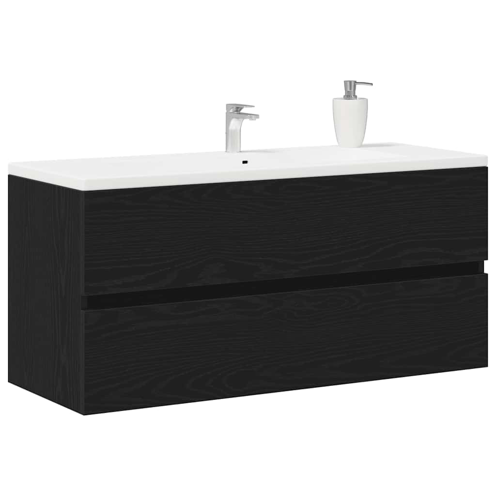 vidaXL Dulap pentru chiuvetă Stejar negru 100x38,5x45cm Lemn prelucrat vidaXL Dulap pentru chiuvetă Stejar negru 100x38,5x45cm Lemn prelucrat