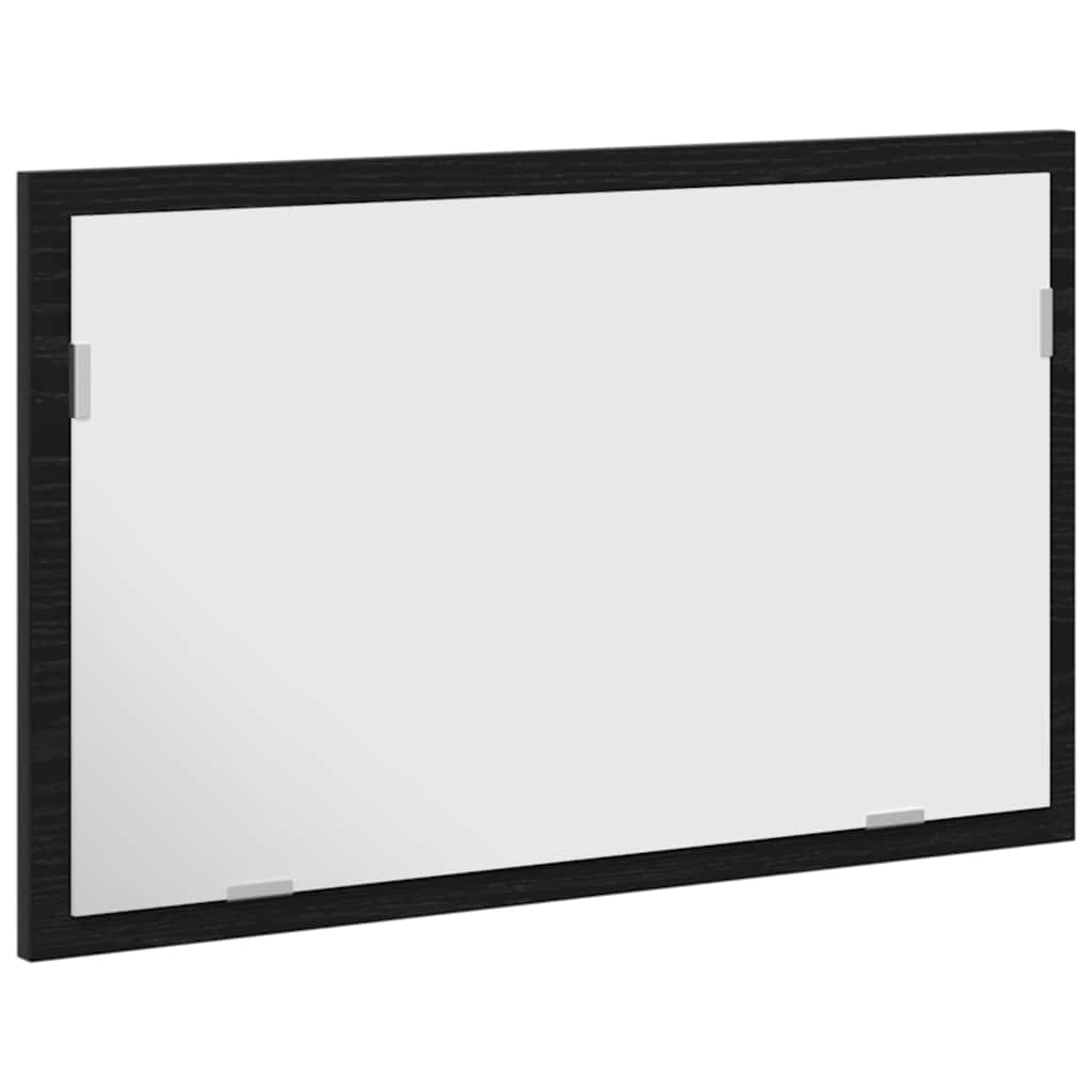 vidaXL Oglindă de baie cu lumini LED, stejar negru, 60x8,5x37 cm