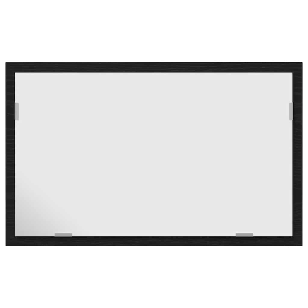 vidaXL Oglindă de baie cu lumini LED, stejar negru, 60x8,5x37 cm