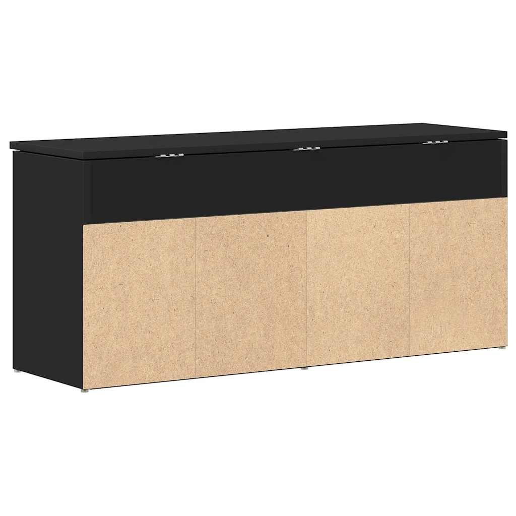 vidaXL Bancă de pantofi neagră 102x30,5x45 cm Lemn prelucrat vidaXL Bancă de pantofi neagră 102x30,5x45 cm Lemn prelucrat