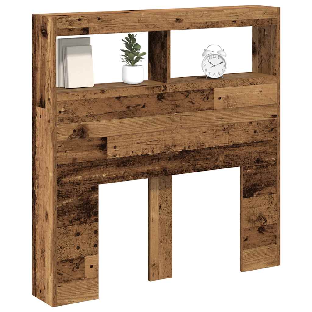 vidaXL Dulap pentru tăblie cu LED Lemn vechi 100x17x102 cm vidaXL Dulap pentru tăblie cu LED Lemn vechi 100x17x102 cm