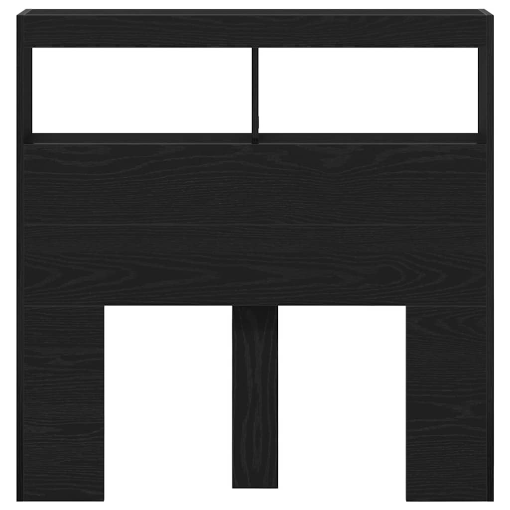 vidaXL Dulap pentru tăblie cu LED Stejar negru 100x17x102 cm