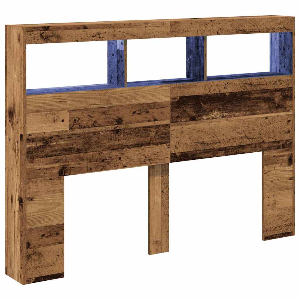 vidaXL Dulap pentru tăblie cu LED Lemn vechi 140x17x102 cm vidaXL Dulap pentru tăblie cu LED Lemn vechi 140x17x102 cm