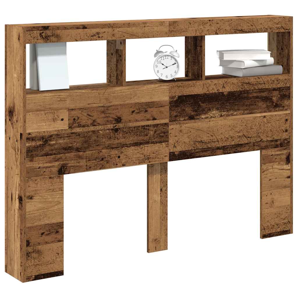 vidaXL Dulap pentru tăblie cu LED Lemn vechi 140x17x102 cm vidaXL Dulap pentru tăblie cu LED Lemn vechi 140x17x102 cm